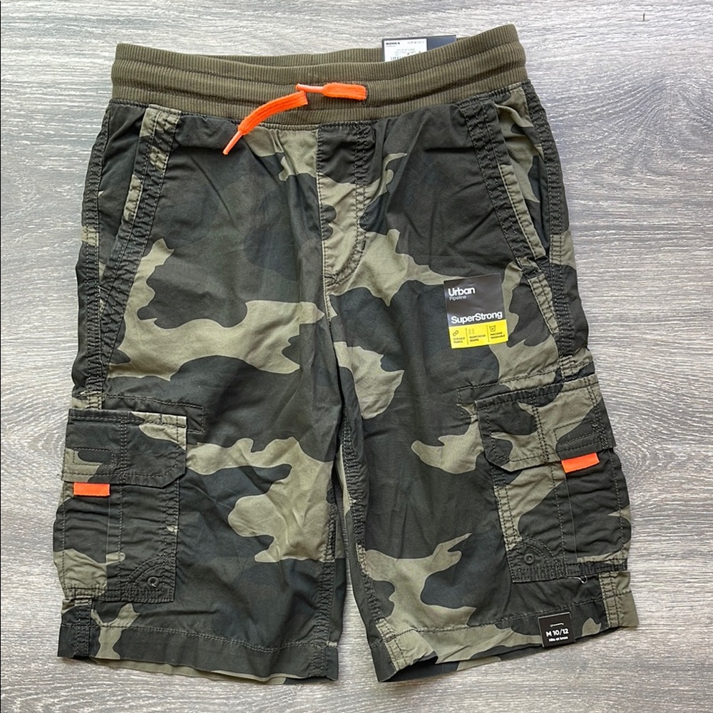 Urban Pipeline Super Strong Pull-On Cargo Shorts, camo